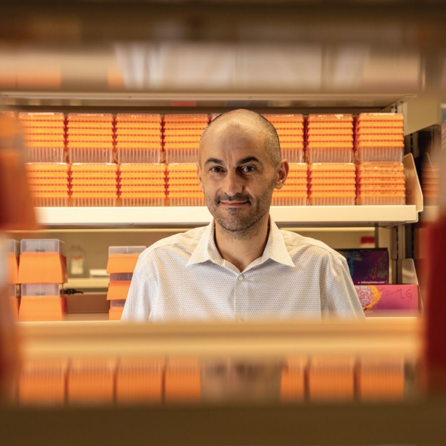 Lorenzo Galluzzi, PhD, smiles for the camera during his international journey.